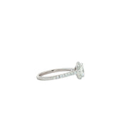 18k White Gold 1.51ct G VS2 Cut-Cornered Square Diamond /.35ct F VS2 Cushion Halo Round Diamond Mounting Engagement Ring Certified By GIA #13698137
